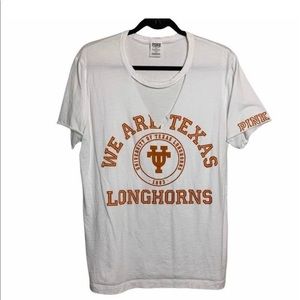 Texas Longhorn White V Neck Tshirt